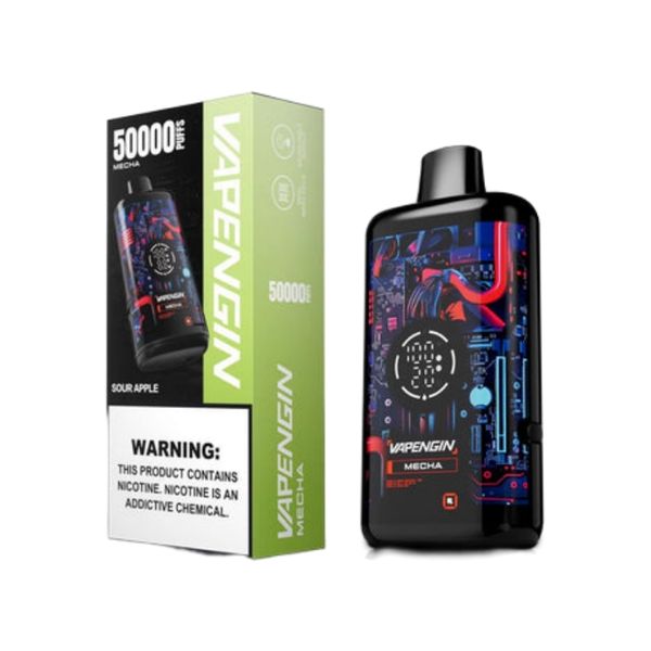Vapengin Mecha 50000 Puffs Disposable Vape - Sour Apple (Pack of 5)