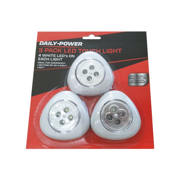 Daily Power 3 Pack LED Touch Light