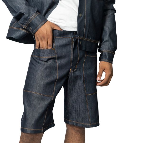 iGoda Clay Denim Fitted Shorts