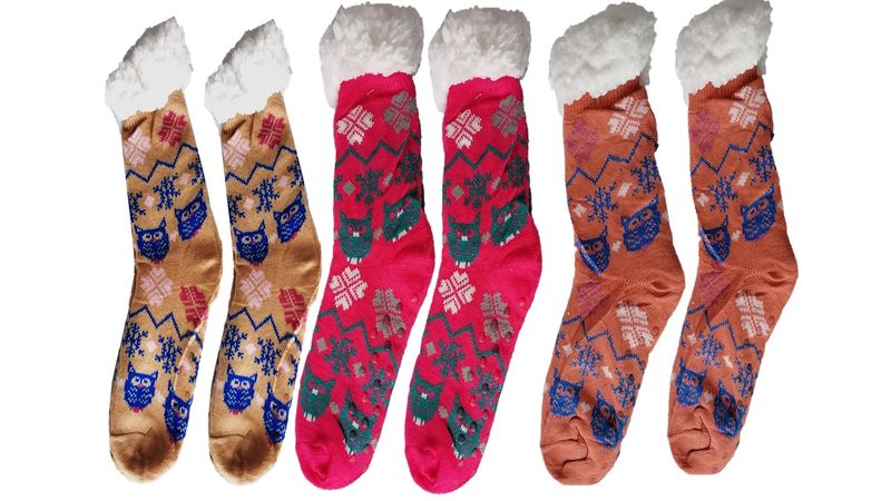 knitted Winter socks Assorted 3 in 1