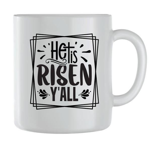 Y'all Coffee Mugs for Men Women Christian Easter Graphic Words Present 080