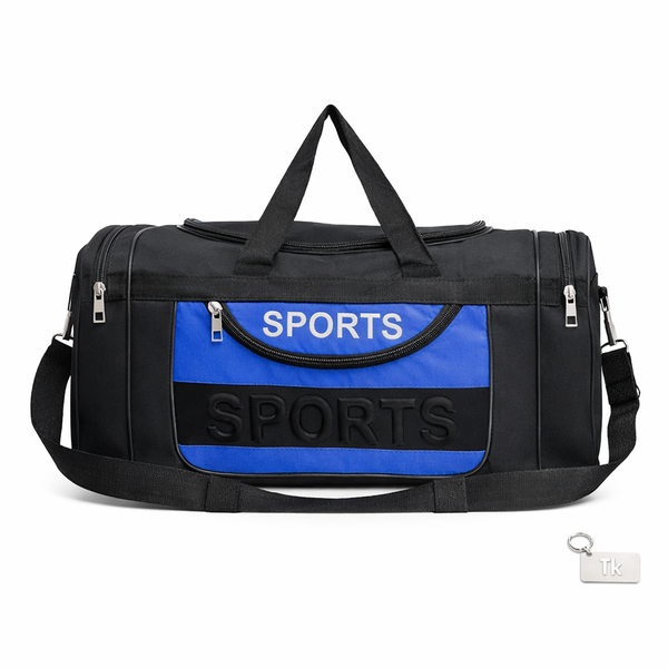 Multi-Purpose Sports Duffel Bag - Gym, Travel &amp; Weekend Bag &amp; Keyring