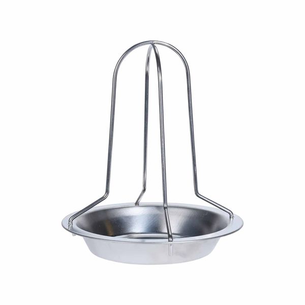 Chicken Holder with Roast Pan - Stainless Steel