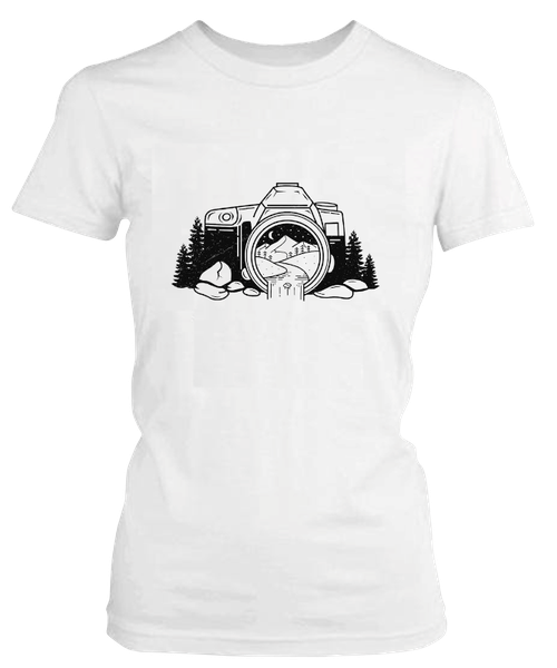 PepperSt Ladies White T-Shirt - Wilderness Shot