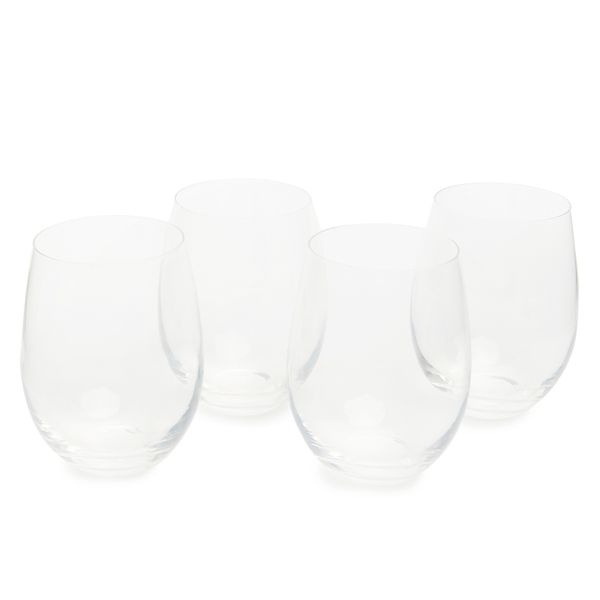 George &amp; Mason - Soho Crystal Stemless Wine Glasses - 575ml - Set of 4