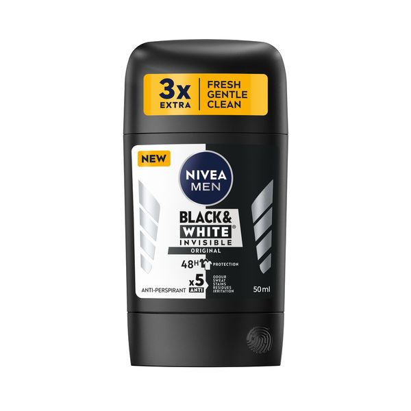 NIVEA MEN Black &amp; White Origininal 48h Anti-Perspirant Stick - 50ml