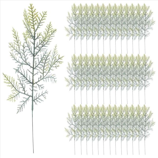 40 Pcs Artificial Cedar Sprigs Faux Cedar Branches Diy for Christmas