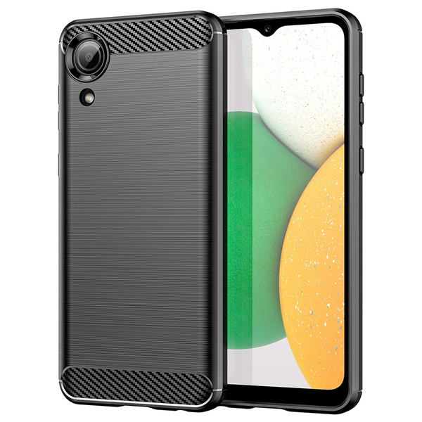TUFF-LUV Carbon Fibre Style Armour Case for Galaxy A03 Core - Black