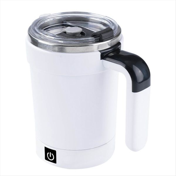Rechargeable Stainless Steel Coffee Mug - Magnetic Mixer, Electric Stirring