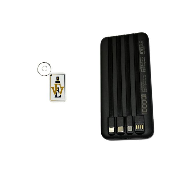 4 in 1 - 1000 mAh Led Display Md Power Bank &amp; Keyring Combo