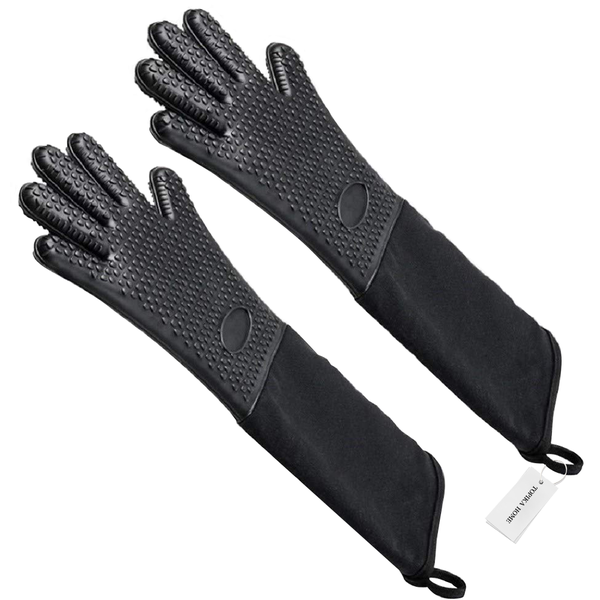 Topika - Silicone Oven Gloves 2 Piece, 50cm Extra Long Heat Resistant Mitts