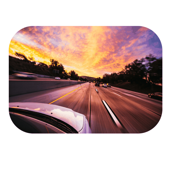 Cars in sunset Printed Mouse Pad
