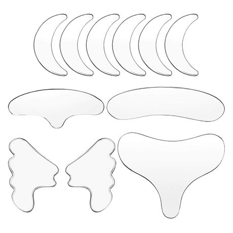 11 Pieces Reusable Silicone Chest Wrinkle Pads Patches Image