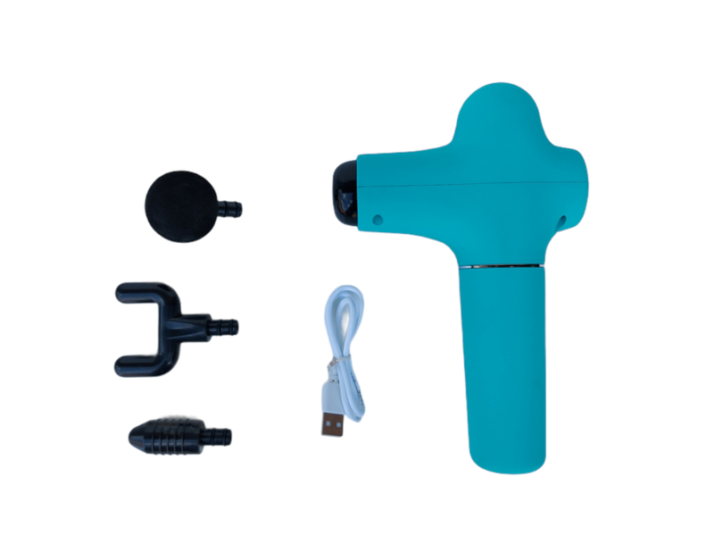 Massage Gun Handheld Body Massager Fascial Vibrating Massager - Blue