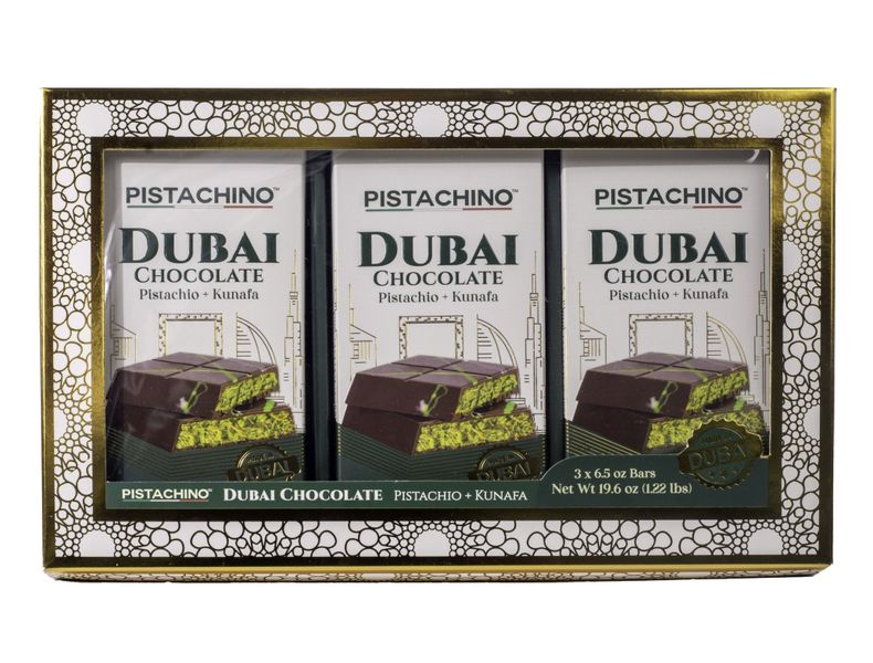 Pistachino Dubai Choloate Bars 185g x 3