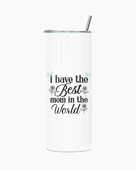 World's Best (2) 20 Oz Straight Skinny Tumbler Mother Graphic Present 048