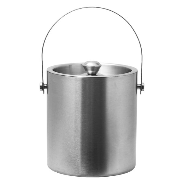 Bar Butler Double Wall Ice Bucket with Lid St Steel, 1lt (120mm Diax150mm)