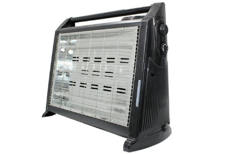 3 Bar Quartz Heater with Fan, Humidifier - Black (1500w)