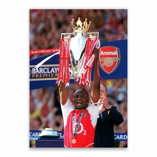 Viera Lifts Premier League Trophy Poster - A1