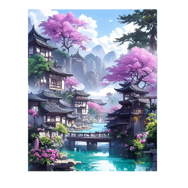 Blooming Cherry Blossom Paint by Number Kit (50 x 40cm)