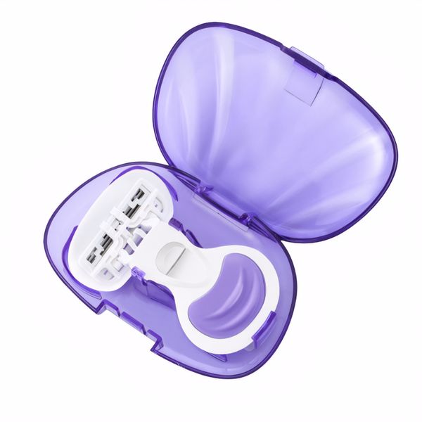 Mini Razors for Women, Purple 4-Blade Razor, Extra Smooth On-The-Go Razor