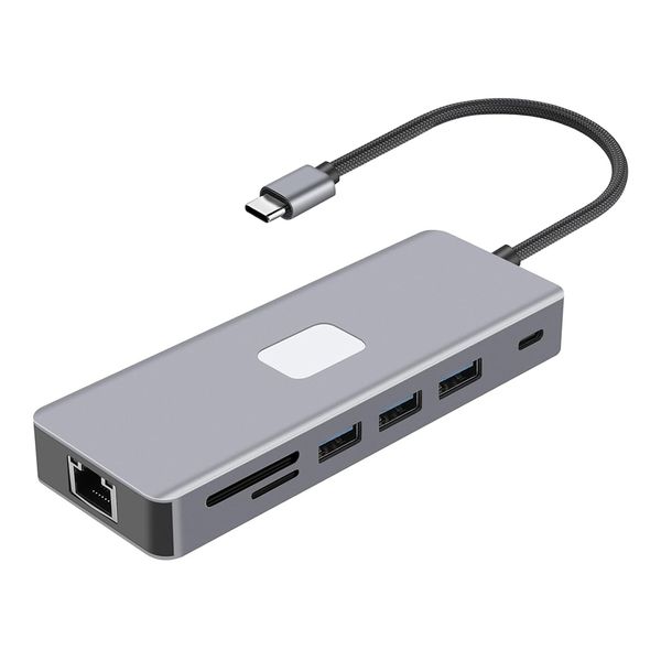 11 in 1 USB C Docking Station Dual Monitor, Multi-Function USB-C Adapter