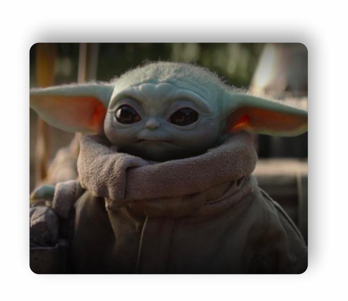 Cute Baby Yoda Mouse Pad