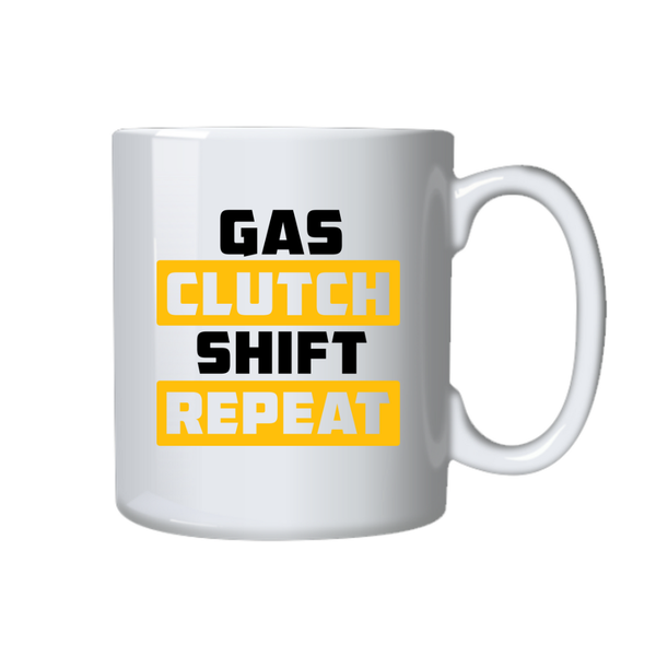 Mechanic Coffee Mug - Car Clutch Shift Repeat Gift idea Birthday Christmas