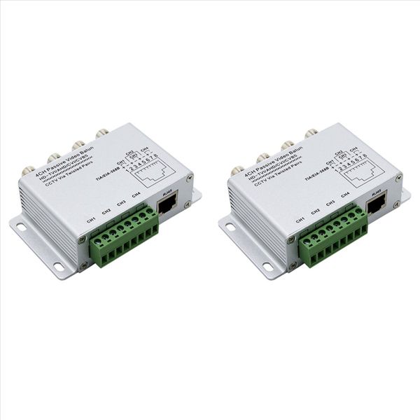 4Ch Passive Video Balun Compatible with Tvi Cvi Ahd Cameras