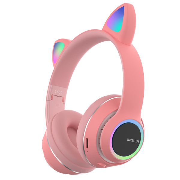 Cat Ear Gaming Wireless Headphones Colorful LED's Bluetooth 5.0