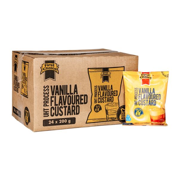 First Choice Vanilla Flavoured Custard - 1 x 24 pack (200ml)