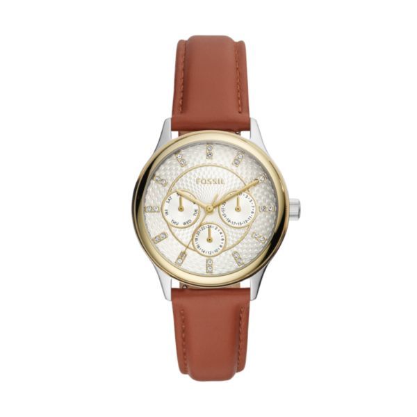 Fossil Modern Sophisticate Multifunction Brown Leather Watch-BQ3408