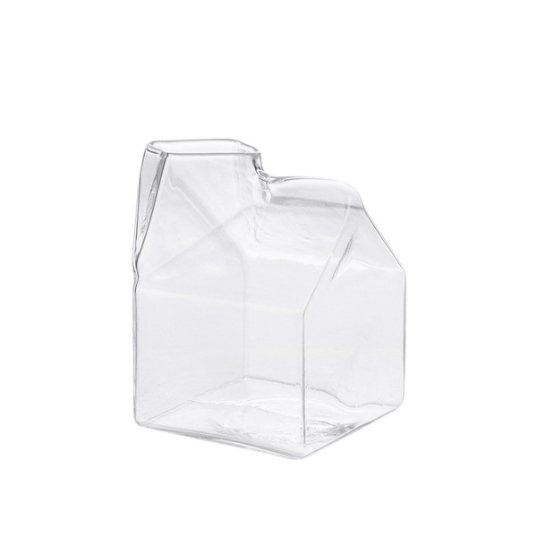 200ml Milk Glass Container With Half Pint Milk Carton Design