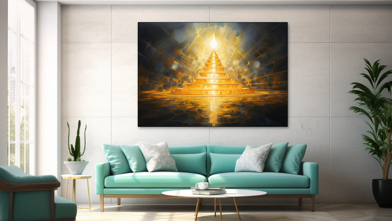 Canvas Wall Art -Stupa of Peace Abstract - JT0167