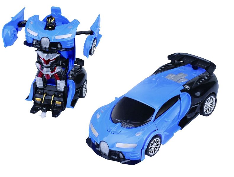 R/C 1/20 2.4GHz Bugatti Transformer Car (22cm long) w/Batt &amp; Charger - Blue