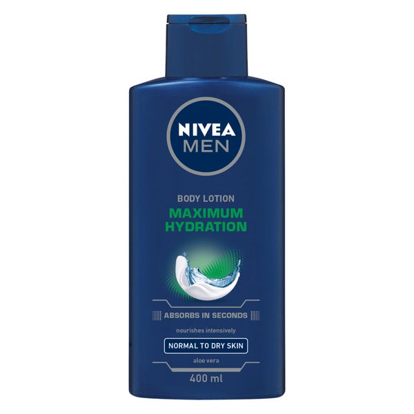 NIVEA MEN Maximum Hydration Body Lotion with Aloe Vera, 400ml