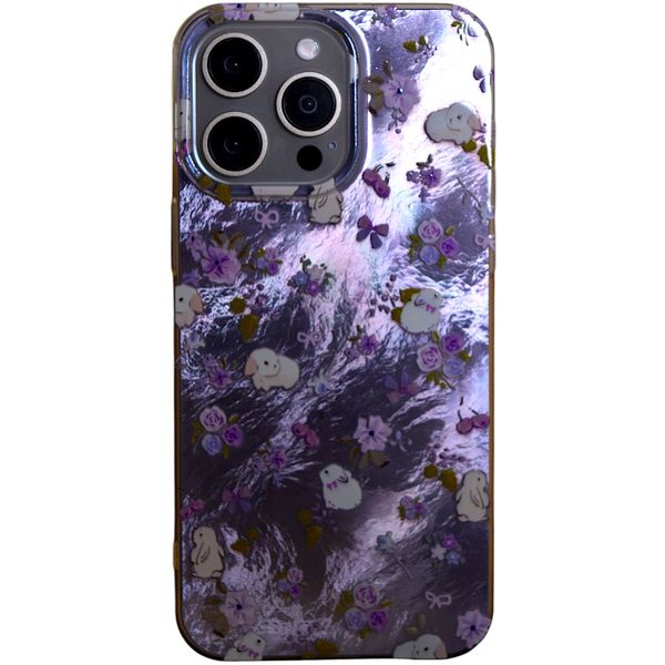 Phone Case with Cute Bunnies - Compatible with iPhone 15 Pro Max - Chrome