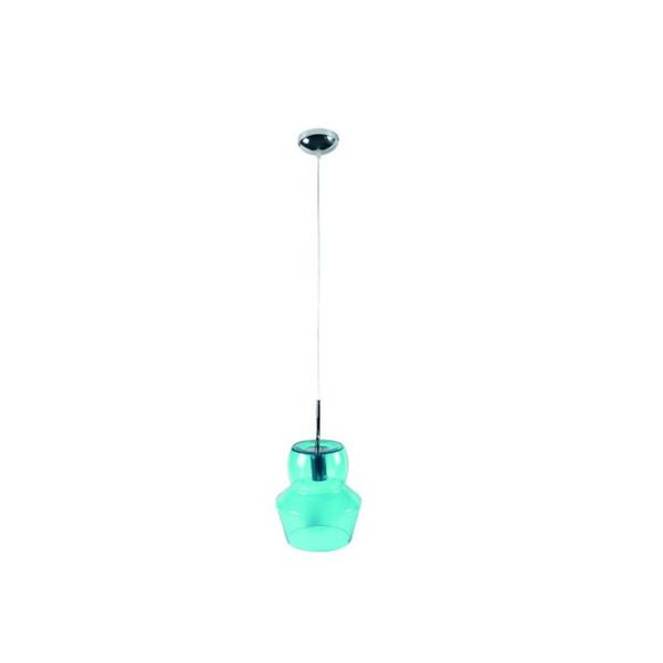 ACDC - 230v 40w E27 Pendant Light Blue Glass