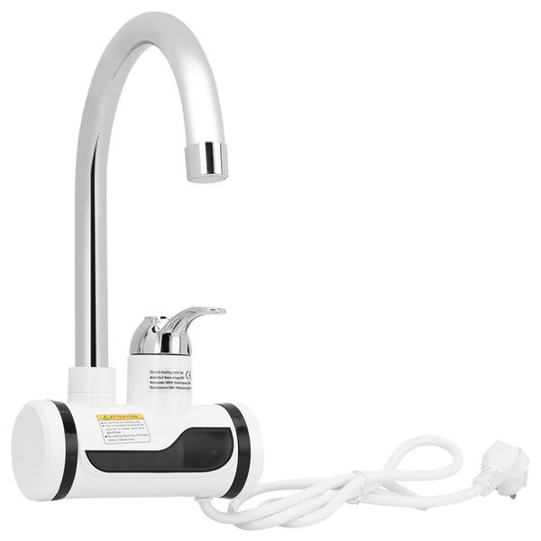 3000W Instant Hot Electric Faucet with LED Display Side Inlet EU Plug 220V