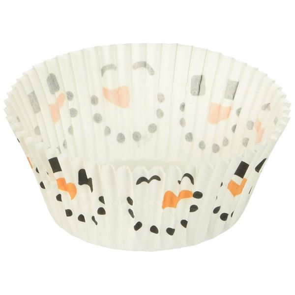 Wilton 50 Happy Snowman Face Standard Christmas Muffin Paper Cupcake Cases