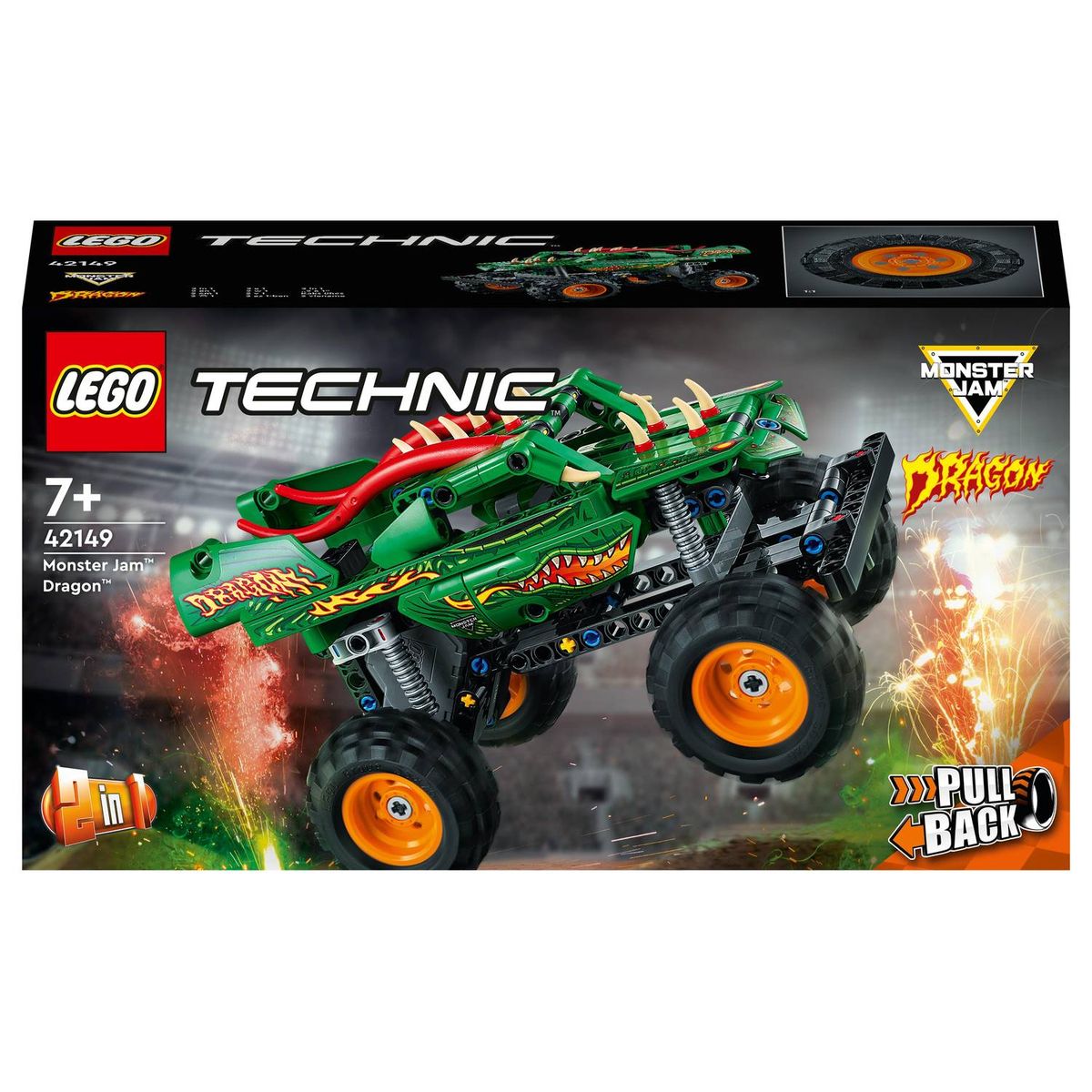 LEGO Technic Monster Jam Dragon 42149 Building Toy Cars 217