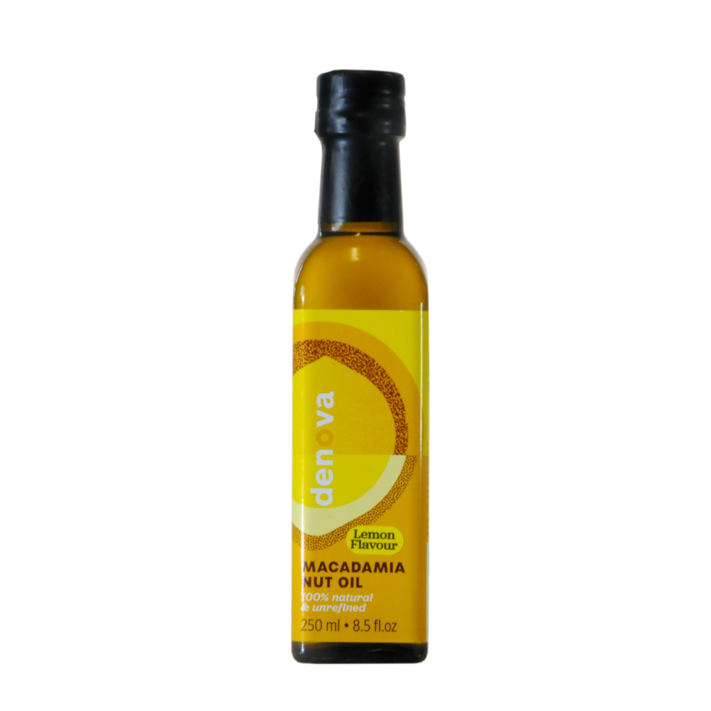 Denova Macadamia Nut Oil Extra Virgin Lemon Flavoured 250ml Shop