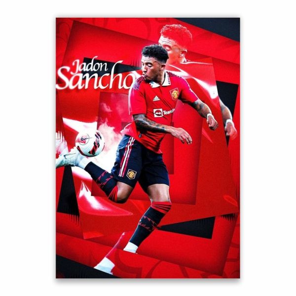 Jordan Sancho Man United Skill Poster - A1