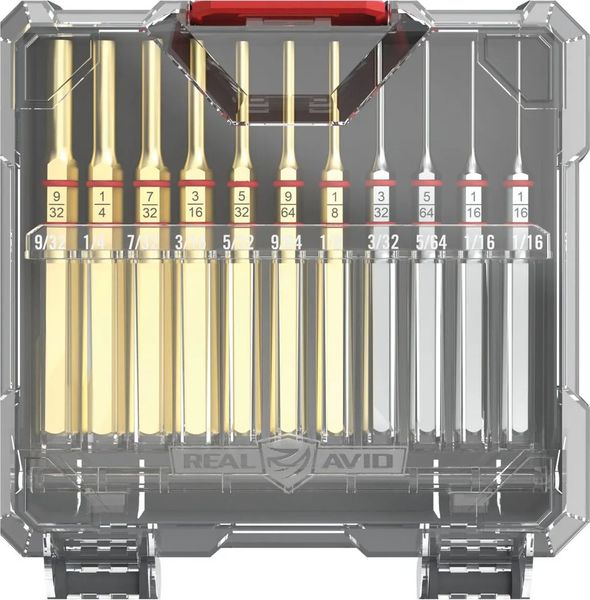 Revo Accu-Punch 11pc Roll Pin Punch Set Brass &amp; Steel Gunsmithing Tools