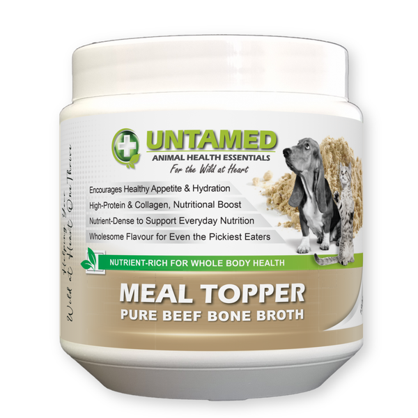 Untamed Meal Topper - Pure Beef Bone Broth for Dogs &amp; Cats, Collagen-rich