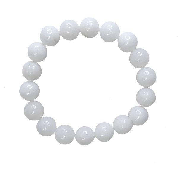 Earth Stone Collection - White Agate Stone Bracelet