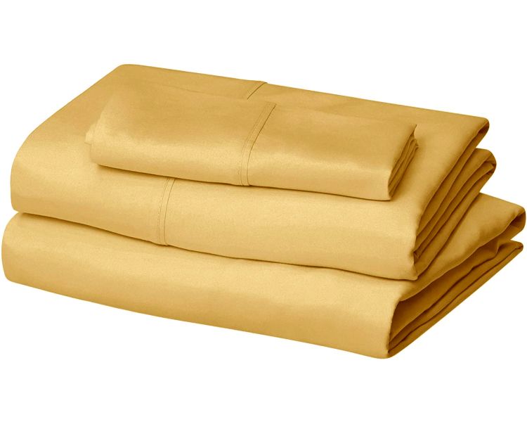 VickyD - Bedsheet Set-Luxury Wrinkle Resistant Egyptian Comfort Gold Caramel