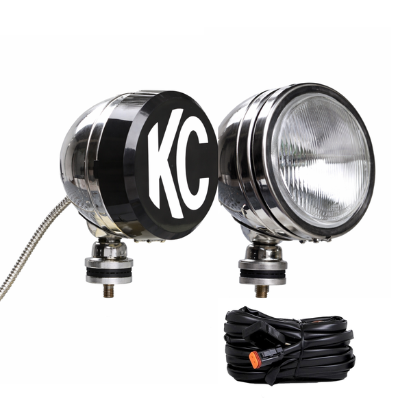 4x4 Spotlight LED Kit -KC HiLiTES Stainless Steel Off-Road Light