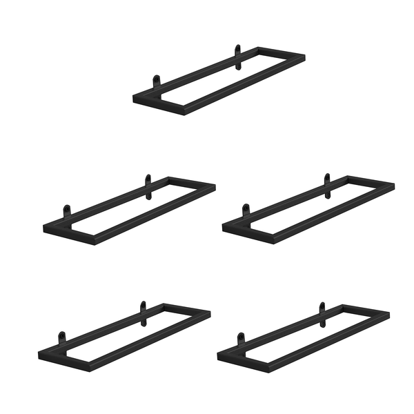 5 Piece Metal Wall Mounted Wine Bottle Holder Racks