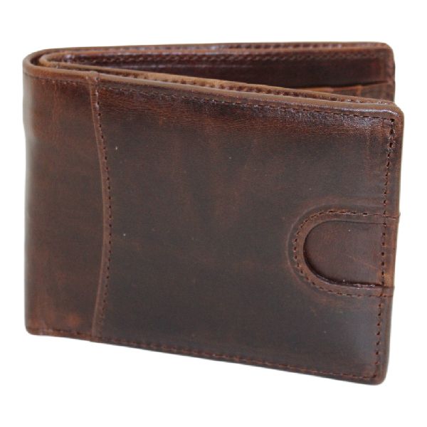 Men's Genuine Leather Bifold Wallet for 8 Cards